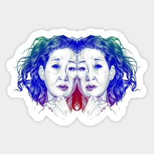 Eve Polastri Mirror (killing eve) Sticker